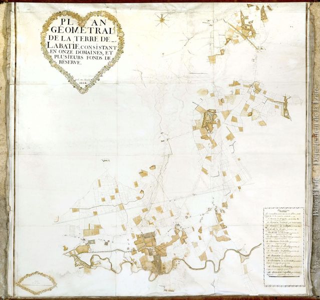 Plan géométral de la Bâtie d'Urfé ; © Musée Château de la Bâtie d'Urfé