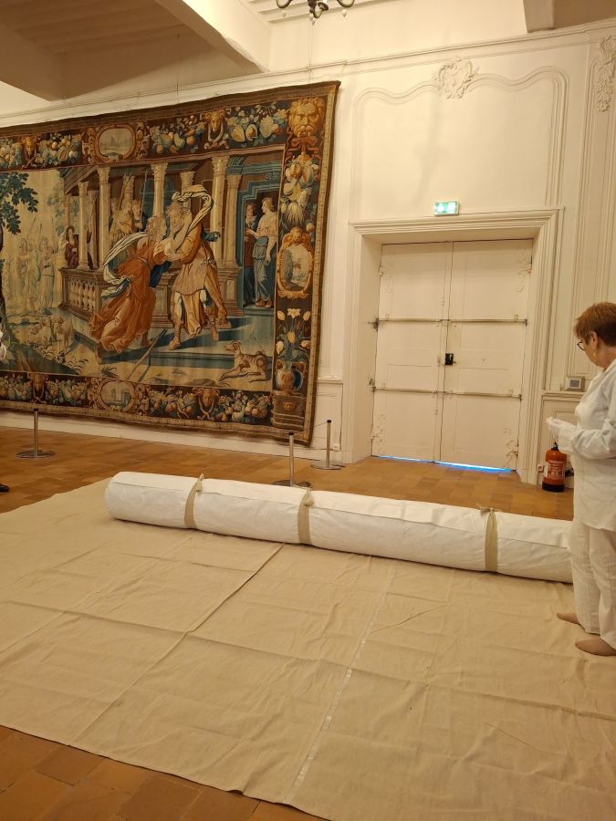 Photos prises lors du départ de trois verdures de Felletin, puis lors d'une visite en atelier