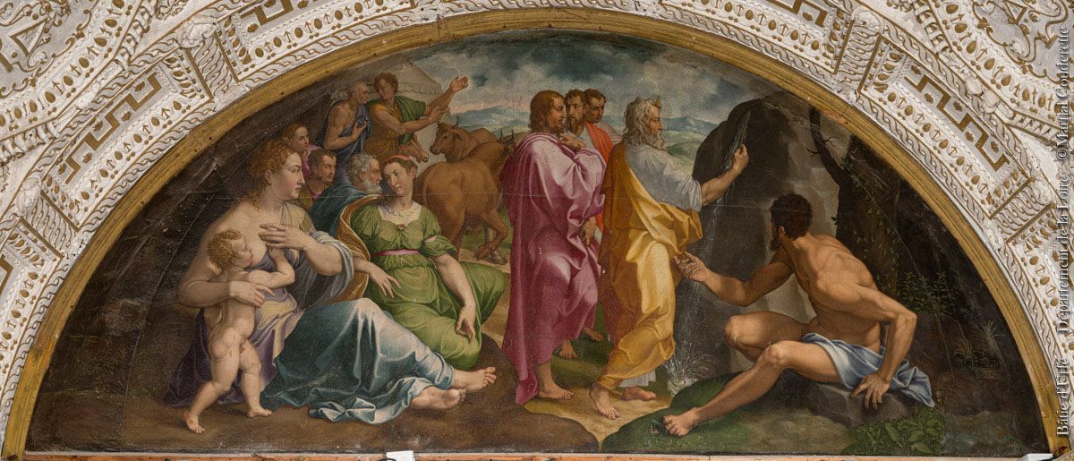 D.2008.0.005 tableau Moïse faisant jaillir l'eau du rocher  