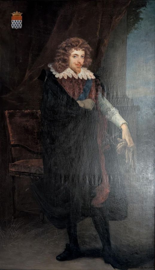 Chateau de la Batie d'Urfe - restauration - oeuvre - collection - tableau - portrait - Honore d'Urfe - toile - peinture - encadrement - cadre